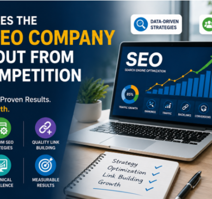 SEO professionals analyzing website performance, keyword rankings, and digital marketing strategies to improve search engine visibility.